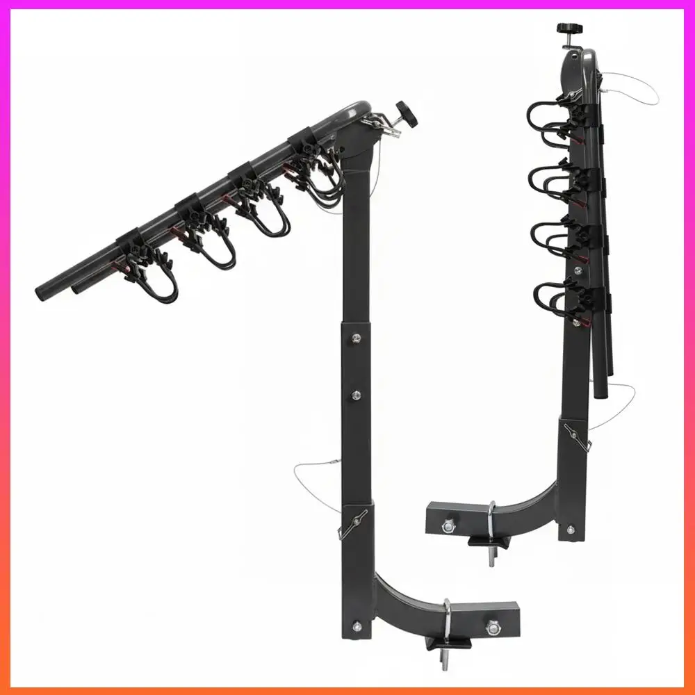 حامل دراجة قابل للطي، حامل دراجة قابل للطي، 4 دراجات للسيارات والشاحنات وسيارات الدفع الرباعي الصغيرة #3