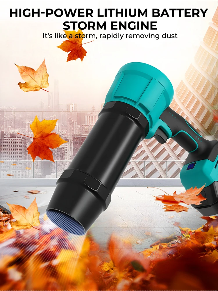 

800W Violent Fan Electric Air Blower High Power Leaf Dust Collector For Makita Battery Car Wash Dryer |Garden Cleaning Tool