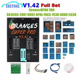 V1.42 V1.38 Naranja 5 Adaptadores completos Dispositivo de programación Hardware + Función mejorada Orange5 Versión más reciente Software V1.38 SN:5C38