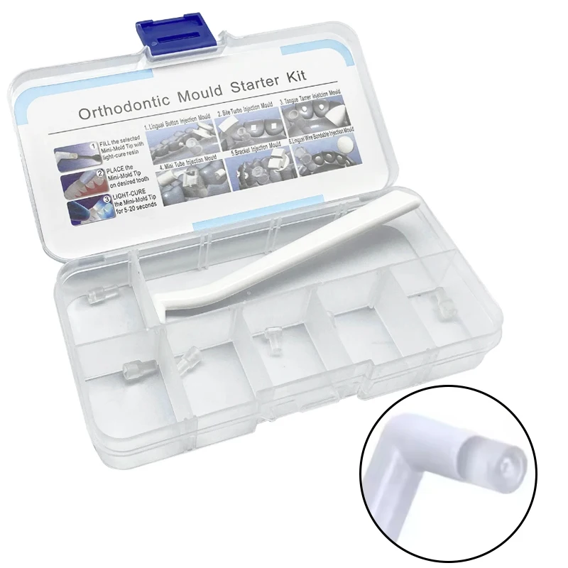 Dental Orthodontic Mould Starter Kit Dental Injection Mould Mini Forming Molds for Lingual Button Brackets Dentistry Accessories