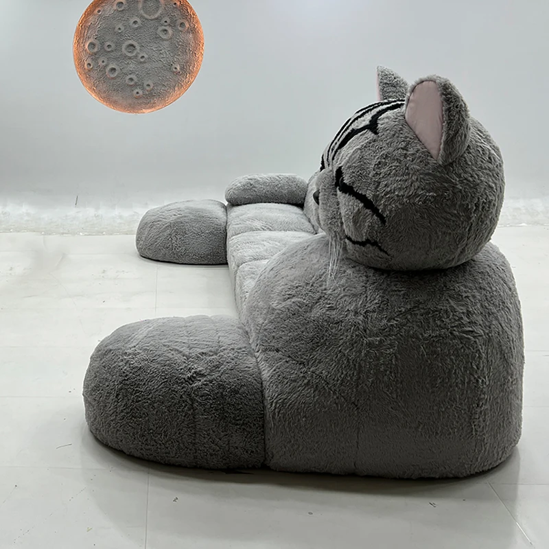 الأرائك الفاخرة غرفة المعيشة شكل حيوان الأريكة السرير القط على شكل أريكة سرير لطيف النائم أريكة الأريكة أريكة فاخرة #6