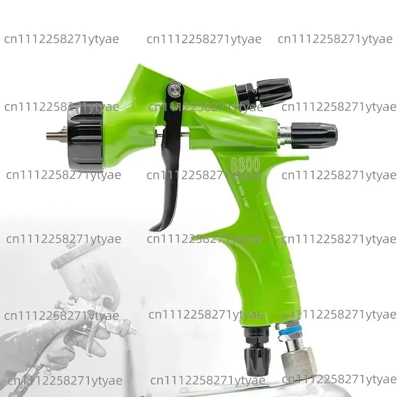 8800 Green Aluminum Alloy HVLP Automotive Paint Gun OEM Double Action Trigger