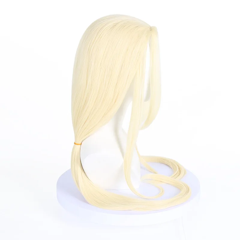 Tsunade Cosplay Peruca Beauty Point Luz Amarelo Cabelo Longo