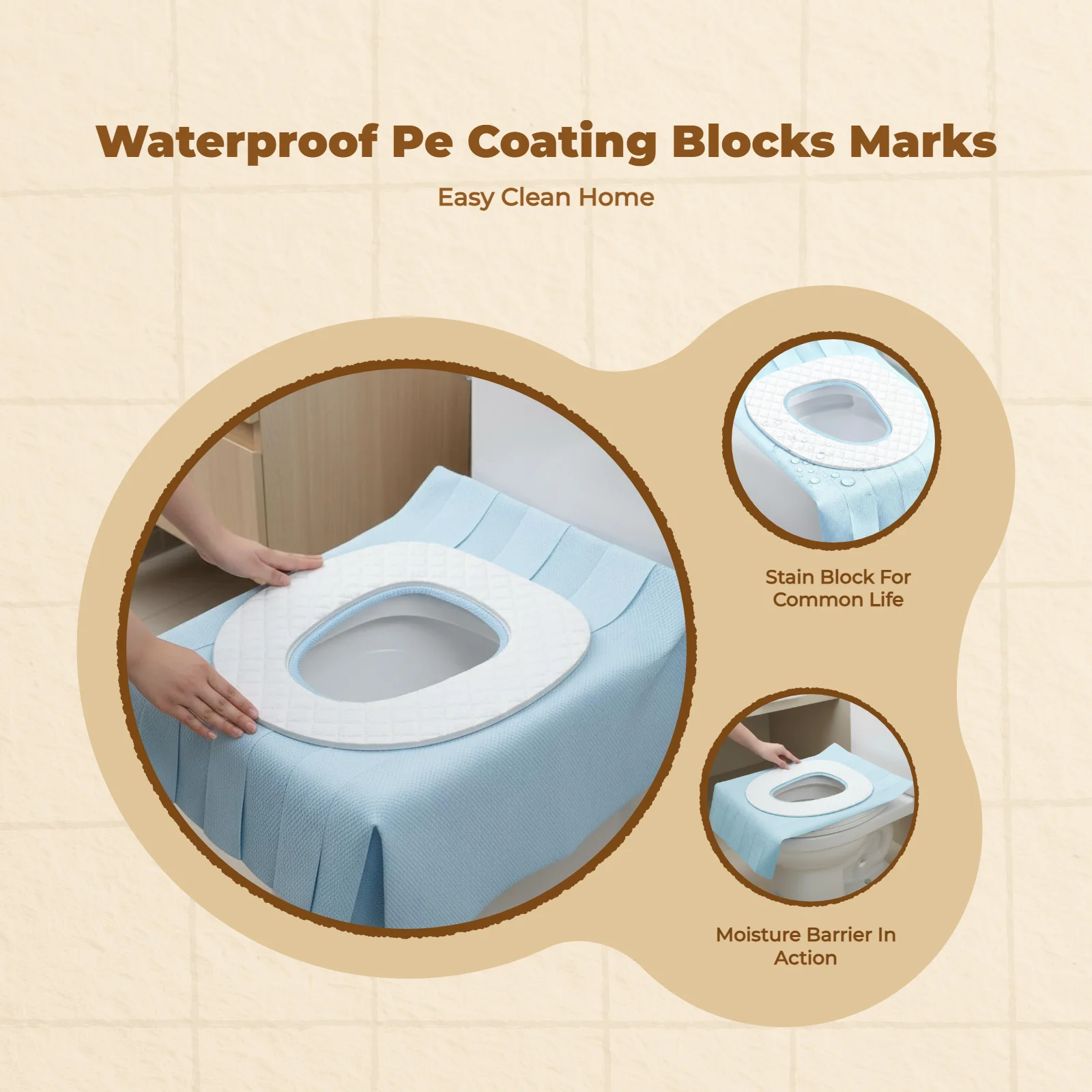 XL Waterproof Toilet Seat Covers