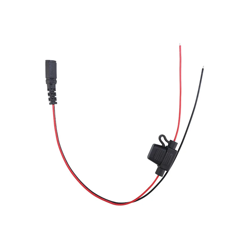 Dc5521 Male And Female Busbar With Fuse Holder 20-gauge Wire 5a Fuse And Fuse Tube 0.5 Square Dc Power Cord B5