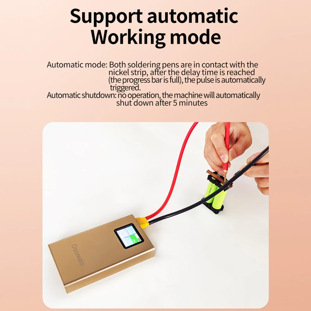 1.8 Inch LCD Color Screen Display Mini Portable 10000mah Rechargeable Spot Welding Machine DIY Battery Pack Welding 0.1-0.2mm