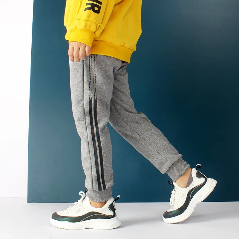 Boys Pants Cotton Atletic Boy\'s Joggers Sweatpants Pocket Children Long Trousers Casual Kids Sports Pants Teenager Boys Clothes