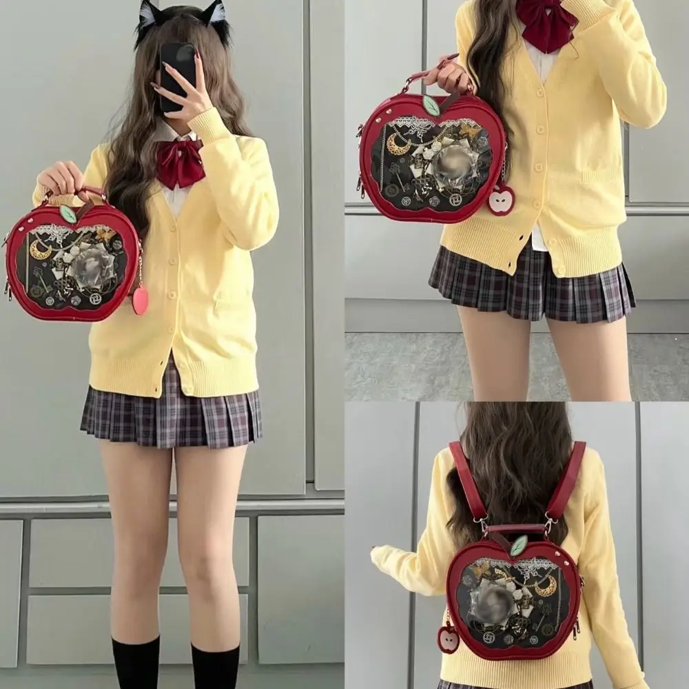 

Zipper Bag Kawaii Fruit Itabag Cotton Doll Bag Idol Merchandise Storage Transparent Pocket Wallet Badge Storage Bag
