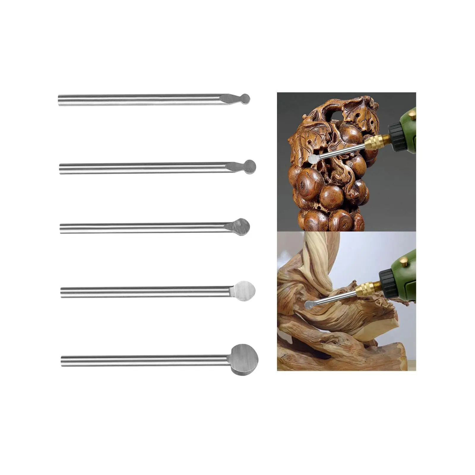 Wood Carving Bit Wood Router Bit 3mm Round Shank Light Engraving Cutter for