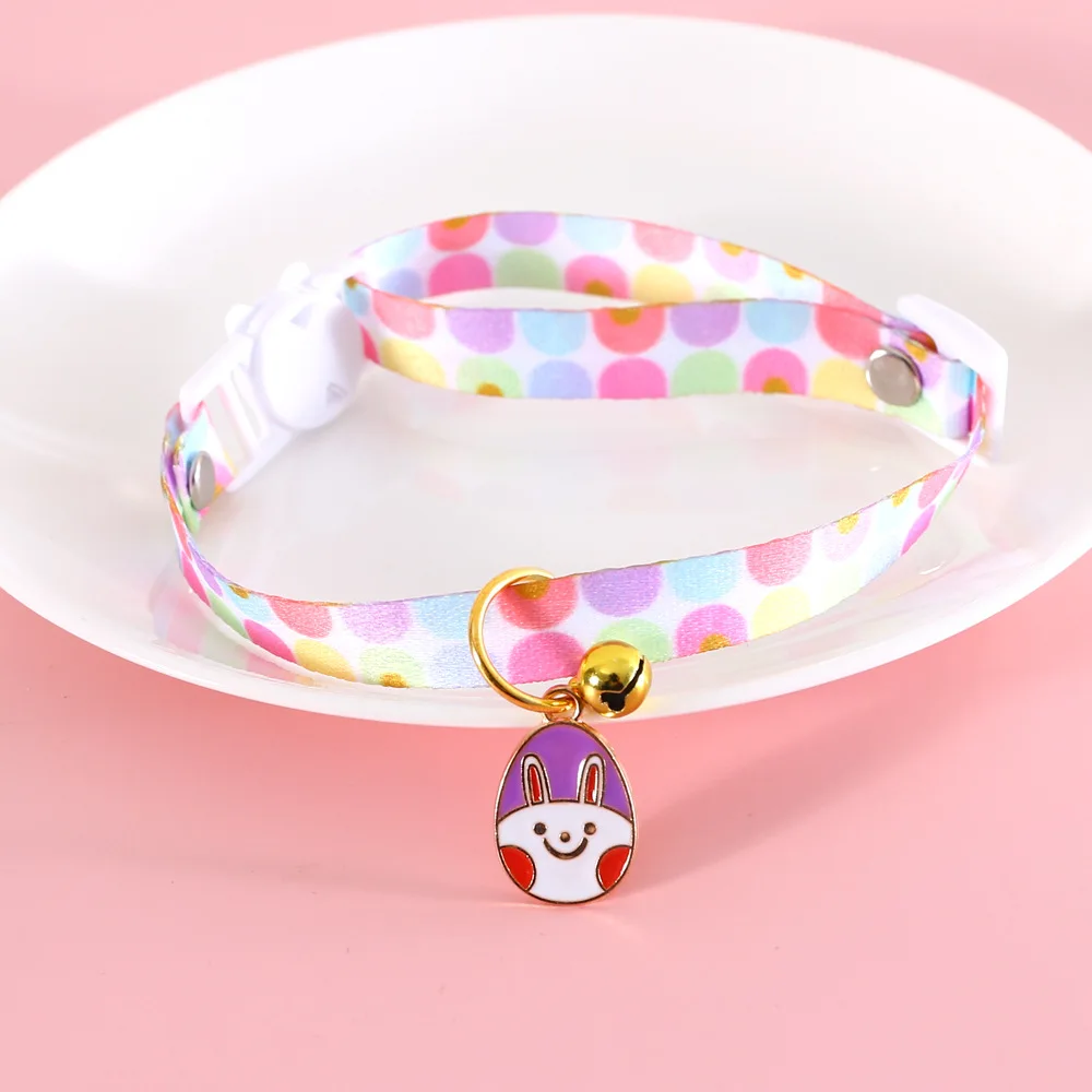 MPK Easter Series Pet Collars Cat Collars Dog Collars With Easter Pendants Rabbit Egg Flowers