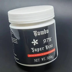 97% Black Rambo Tattoo Cream for Permanent Makeup Eyebrow Lips Microblading Piercing Beauty Auxiliary Cream 500g