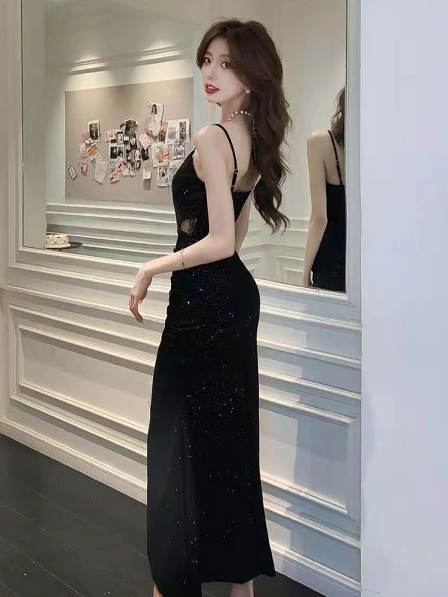 

Сексуальное кружево Pure Desire, ажурное облегающее платье средней длины с разрезом, женское летнее дизайнерское облегающее платье с поясом и блестками