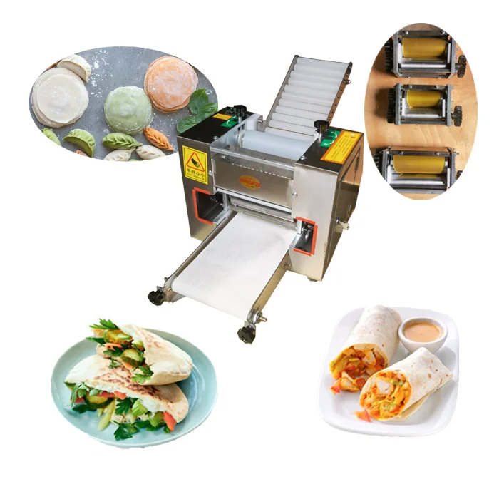 Pizza Tortilla	puri and Chapati Press	dumpling Dough Wrapper Maker	roti Chapati Shawarma Lebanese Breadmaking Machine
