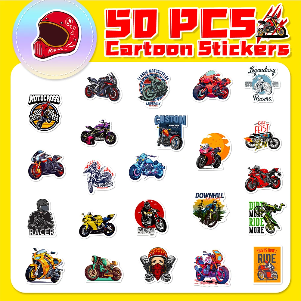 10/30/50pcs mtb Berg Motorrad Aufkleber wasserdicht DIY Graffiti Helm Motorrad Wasser flasche Vinyl coole Aufkleber Aufkleber