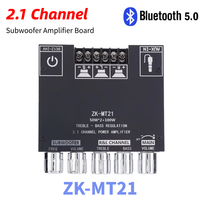ZK-MT21 2.1 Channel Subwoofer Amplifier Board Bluetooth 5.0 50W X 2+100W Power Audio Stereo Amplifier Board Bass AMP AUX 12V 24V