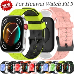 Football Pattern Silicone Strap For Huawei Watch Fit 3/4/4 pro Replacement Soft Bracelet Wristband For Huawei Watch Fit 3 Correa