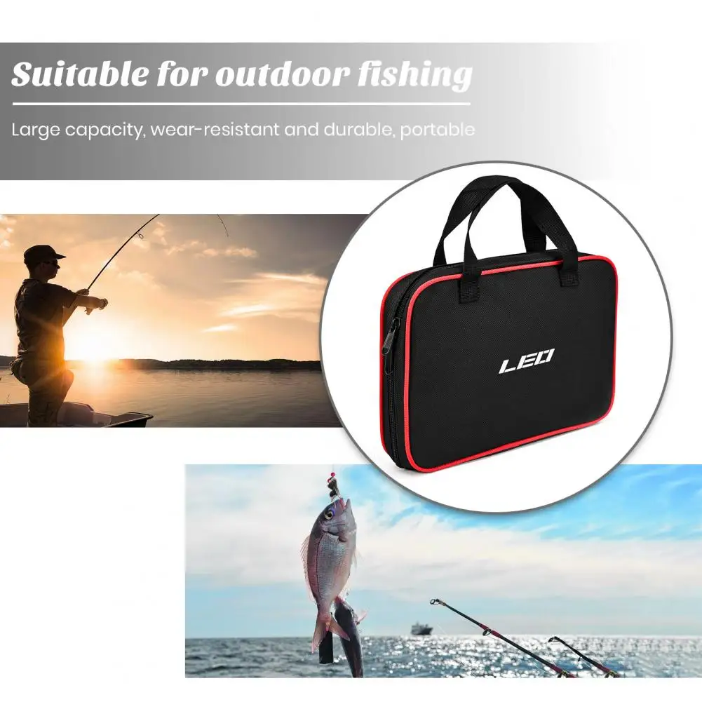 Fake Bait Container  Useful Large Capacity Waterproof  Fishing Soft Lure Carrier Bag Fake Bait Organizer Fishing Supplies