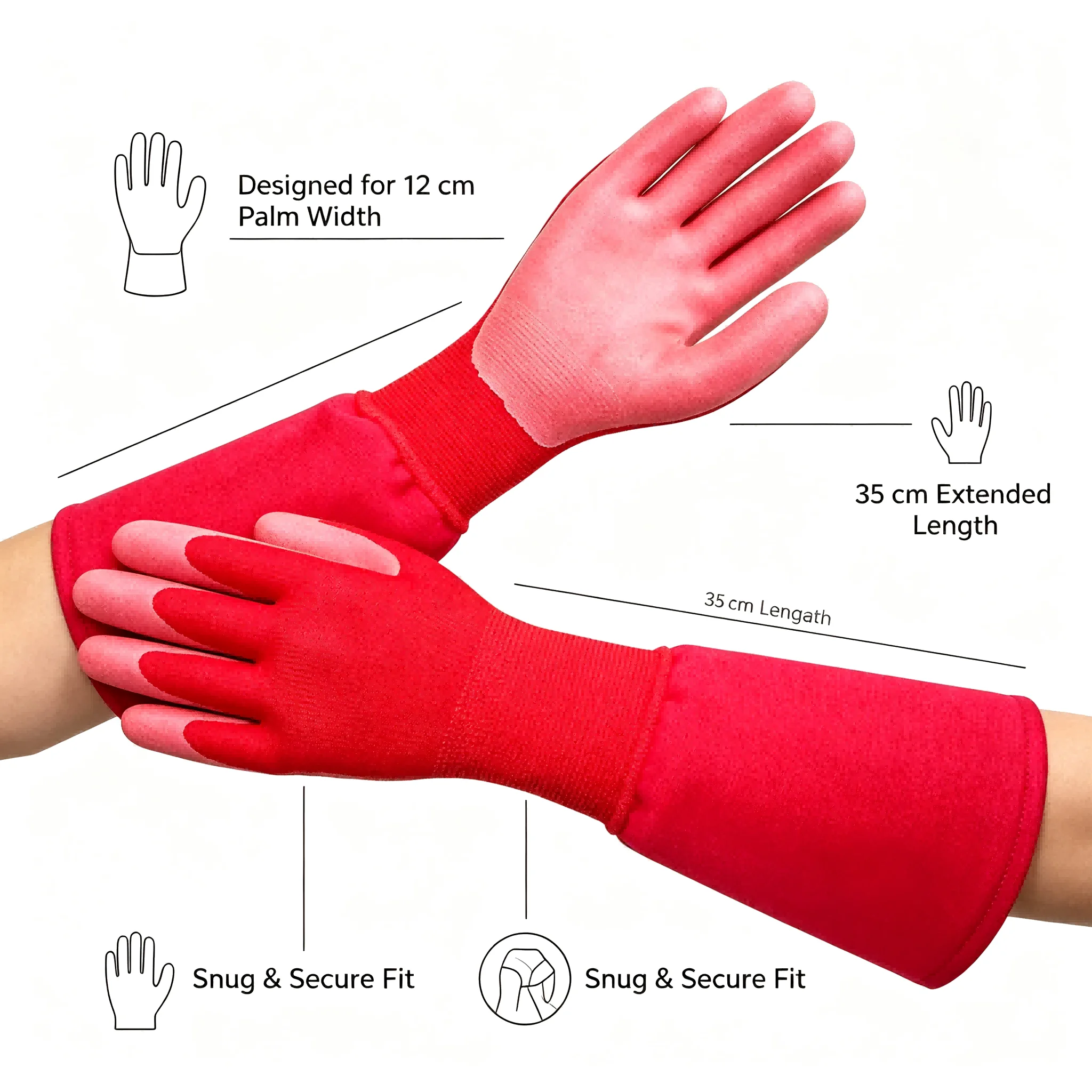 Gardening Gloves Colorful Assorted Options Slip Resistant Puncture For WaterFor Breathable Polyester Fit Most Hands