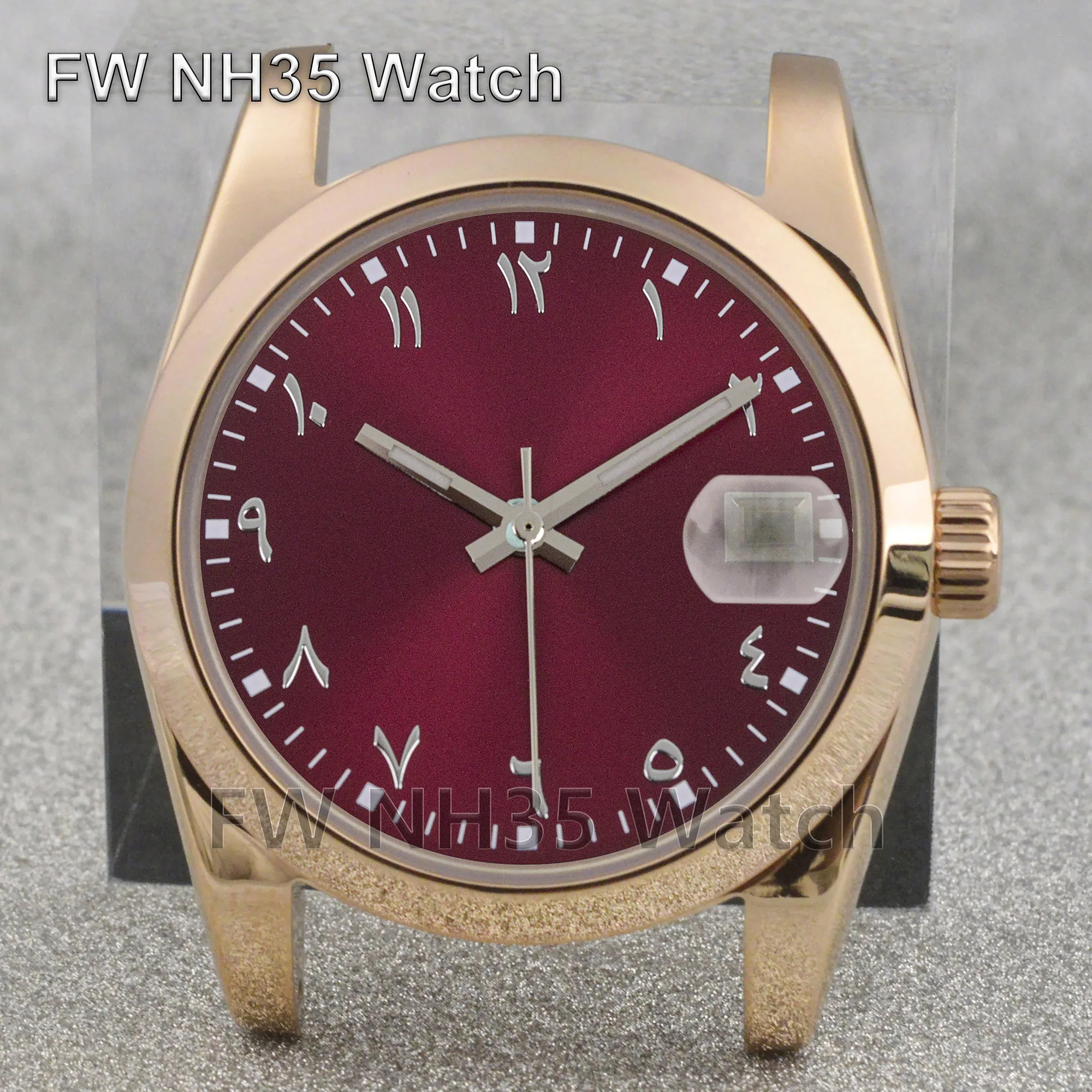 Casing jam 36mm/39mm tangan Dial angka Arab untuk dimodifikasi Datejust safir kaca 10ATM casing jam cocok NH35/NH36 gerakan