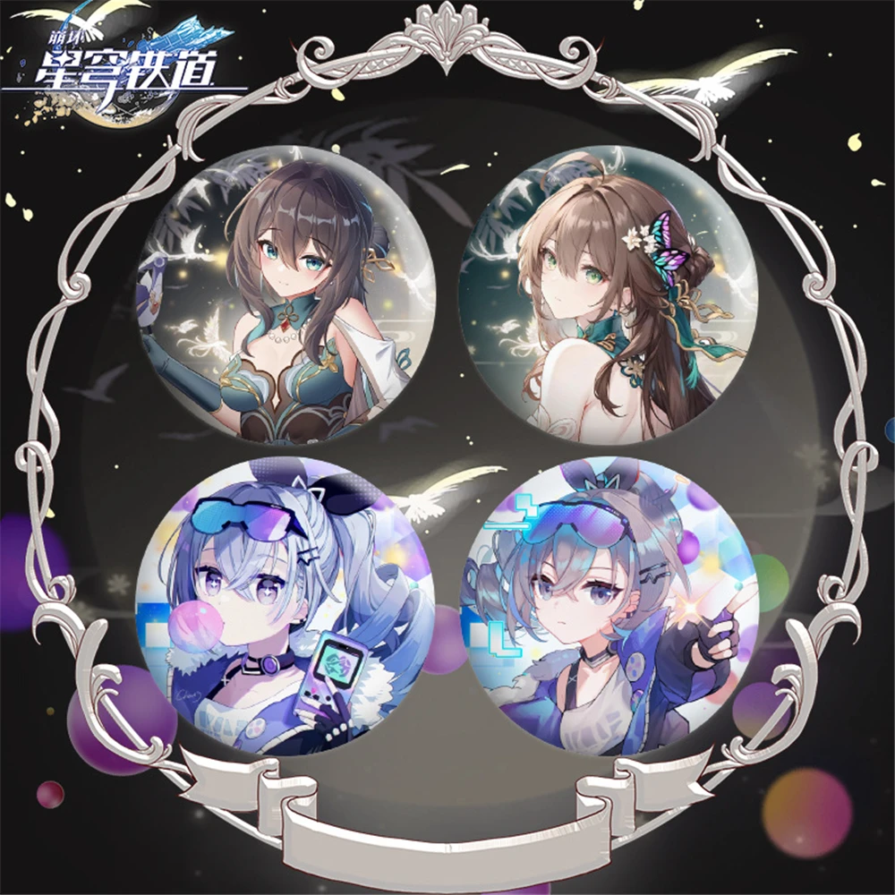 58mm Anime Game Honkai Star Rail Bronya Rand Serval Landau Blade Tingyun Fugue Cosplay COSTUME Badge Pin SPTE Tinplate Brooch﻿
