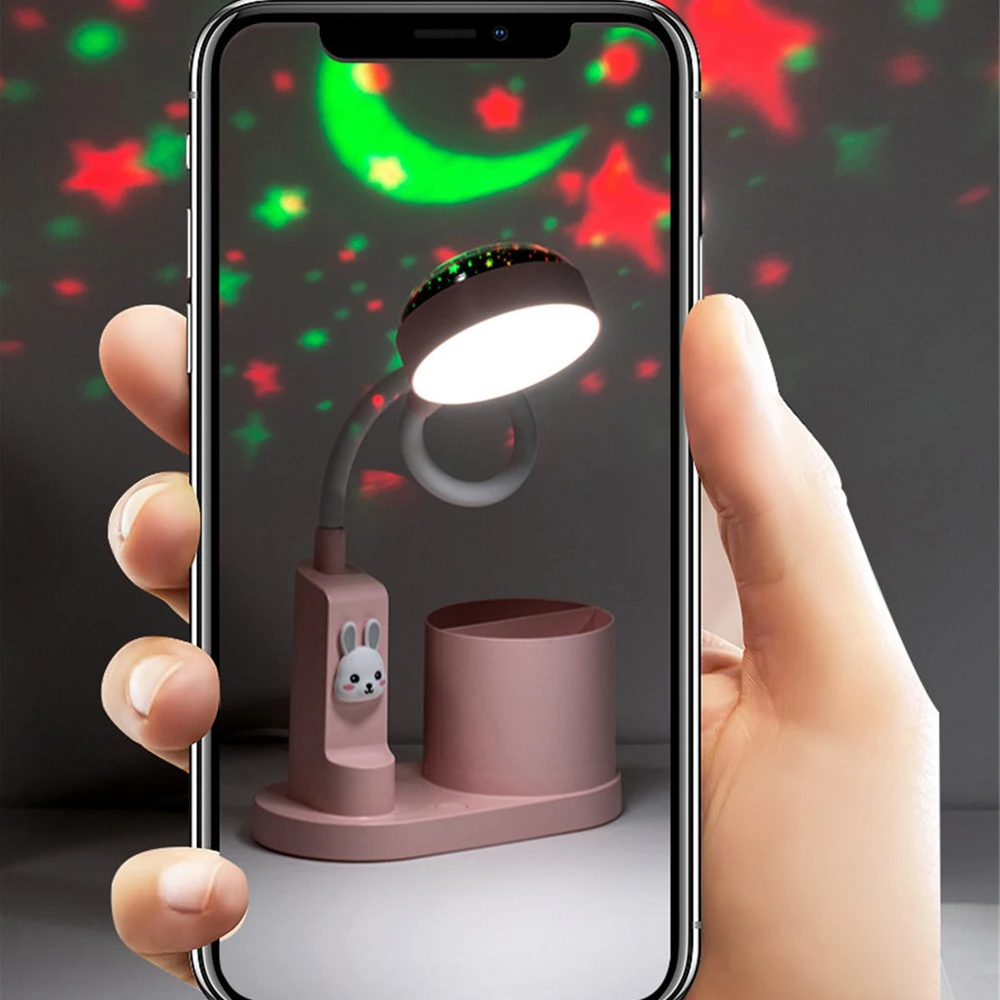 Pencil Holder Lamp Creative Multi-function Portable 2000 Ma Battery Phantom Home Lighting Penholder Lamp Eye Abs