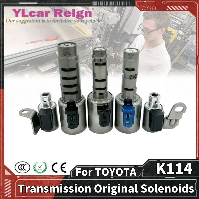 

K114 CVT Automatic Transmission 5PCS Genuine Original Refurbished Tested Solenoids For TOYOTA Car Accessories