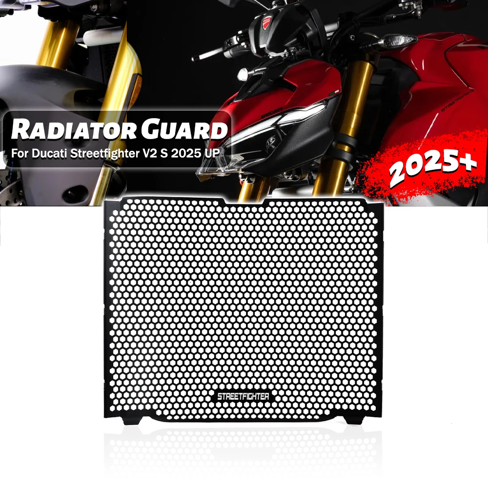 Set Protezione Radiatore per Ducati Streetfighter V2 S (2025+) Accessorio Moto Griglia Protettiva Radiatore in Alluminio CNC