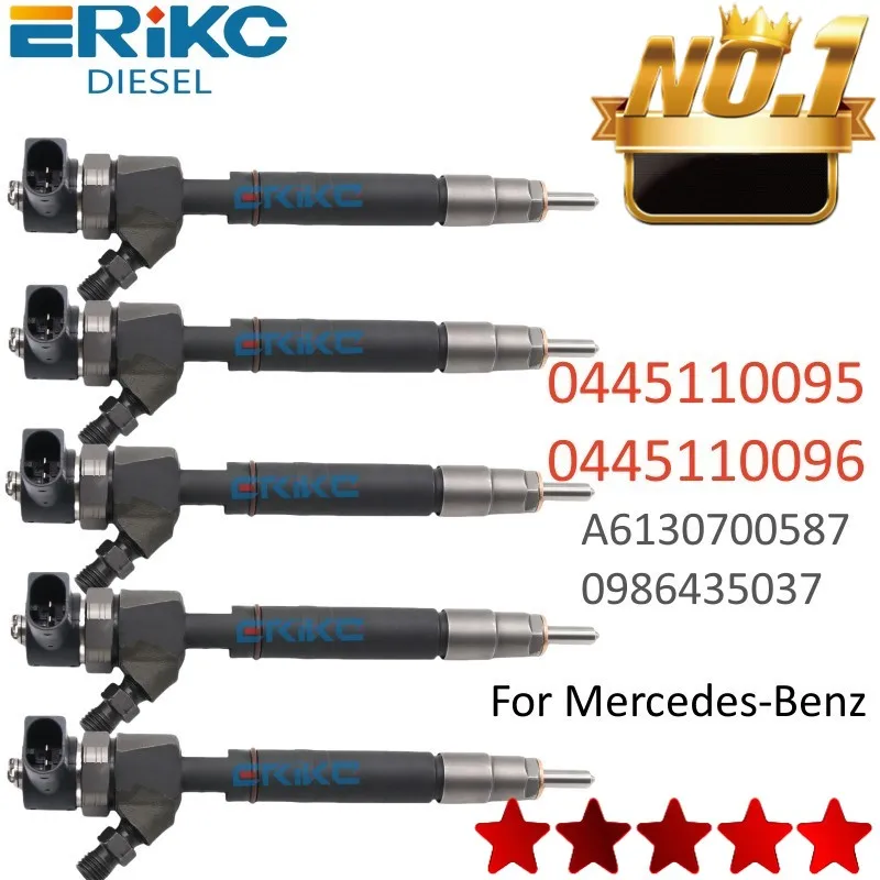 

0445110095 0445110096 Diesel Fuel Injector A6130700587 0986435037 Engine Sprayer 0 445 110 096 for Mercedes Benz 5PCS