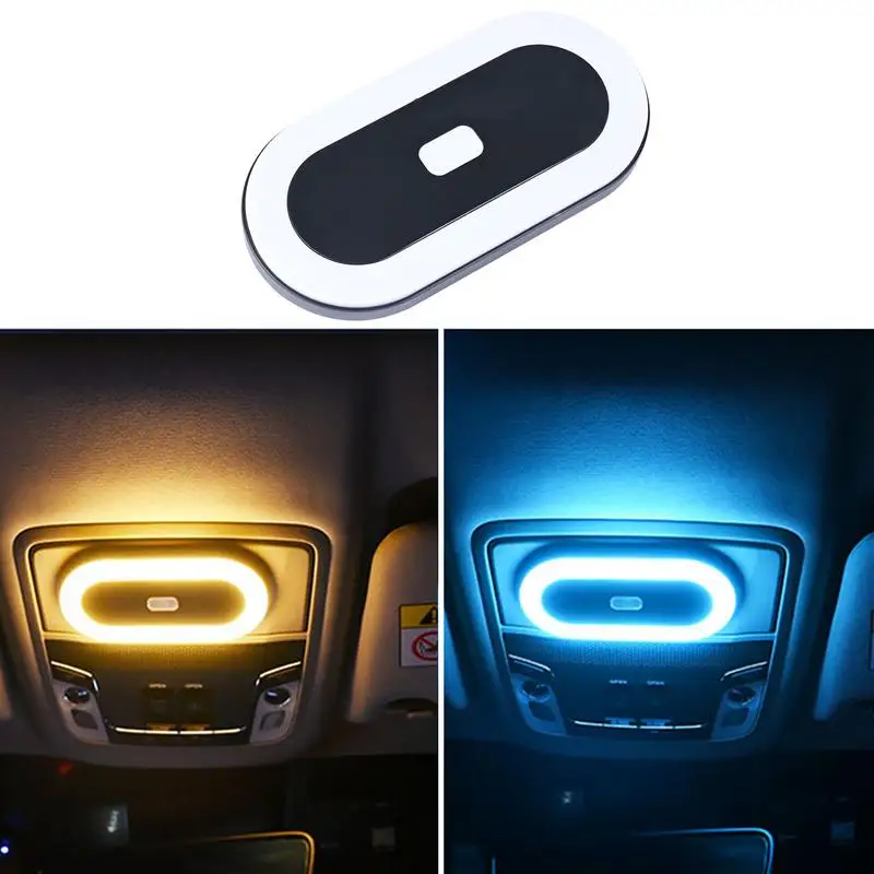 Car LED Light USB Rechargeable USB Car Lighting Ceiling Reading Light Double Colors Car LED Ambiance Light Car Roof Reading Lamp - Image 5