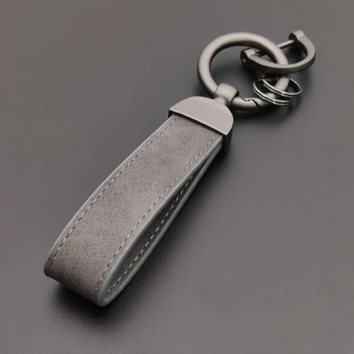 Personalized Leather Key Chain Ring, Custom Gift