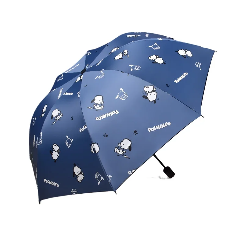 Pochacco Anime Kawaii Sanrio Ins Fashion Automatic Umbrella Cute Cartoon Rain Sun Protection UV Folding Umbrella Gifts Toys