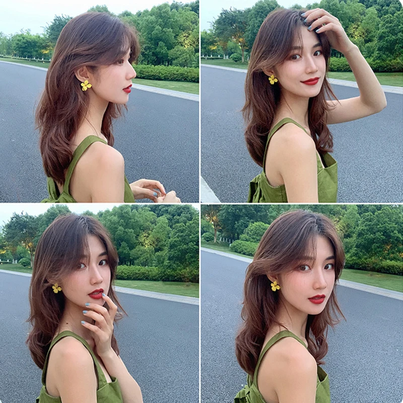 Korean Style Cute Flower Earrings For Women 2023 New Fashion Sweet Earrings Woman Brinco Wholesale Jewelry Colorful Ear Studs