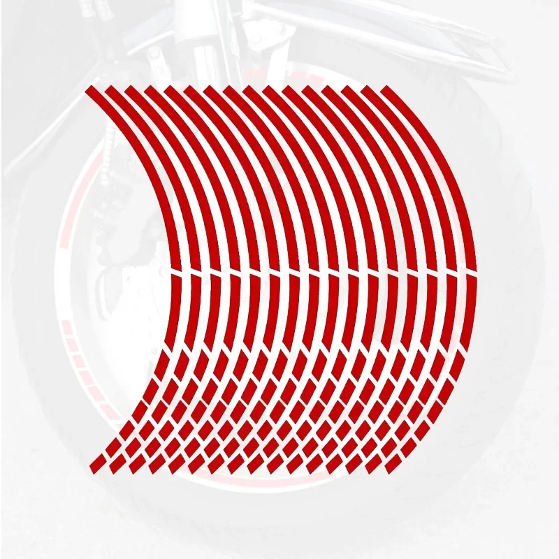 

18 Pieces Rim Color Wheel Sticker Bicycle Scooter Styling Reflector Decal Motorcycle Reflective Strip Reflective Rim Tape
