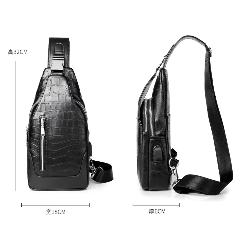 Chikage Simple Leisure Sports Single Shoulder Bag Multi-functional Fashion Brand Crossbody Bag Casual Personality Chest Bag