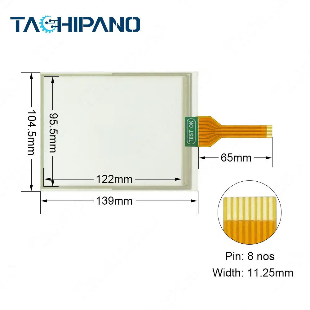 Touch Screen for Beijer Electronics E615T 04410C 0442-011 04415B with Overlay