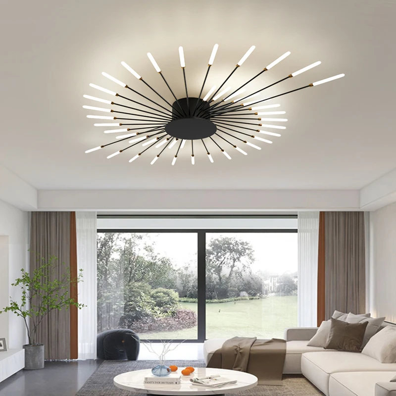 LED Ceiling Chandeliers Lamp Fireworks Lighting For Living Dining Room Creative Nordic Pendant Light Atmosphere Bedroom Fixture