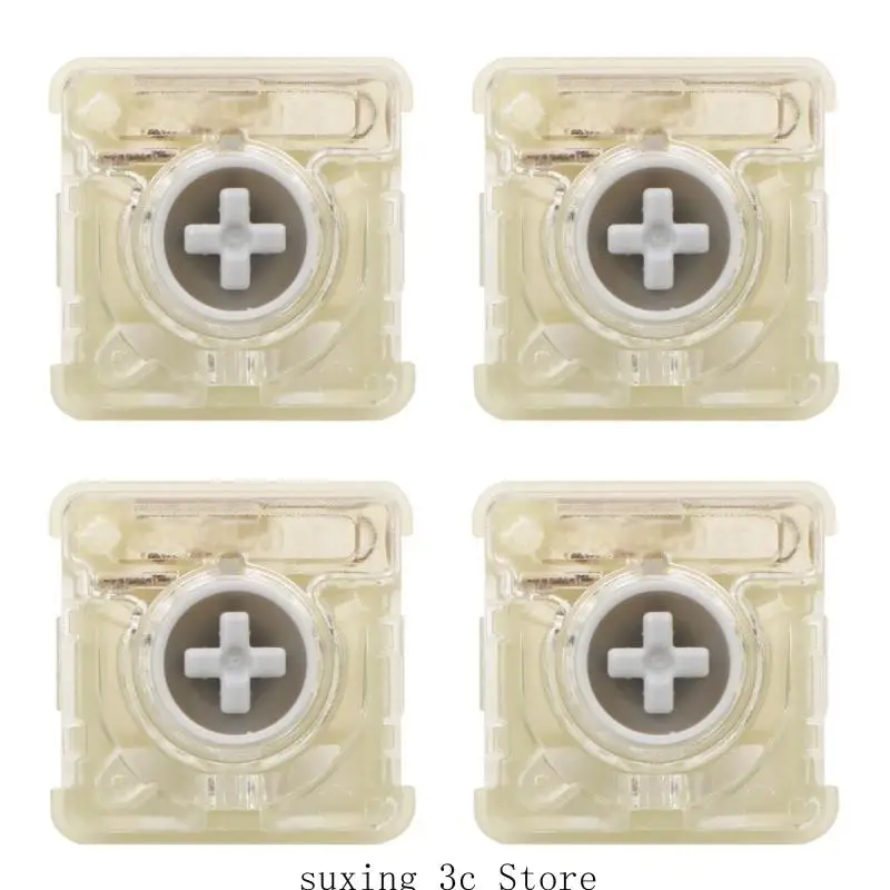 E8be 4pcs Cherry MX Low Plump RGB Red/Silver Switch (4pcs) مفتاح خطي مثبت على لوحة المفاتيح الميكانيكية