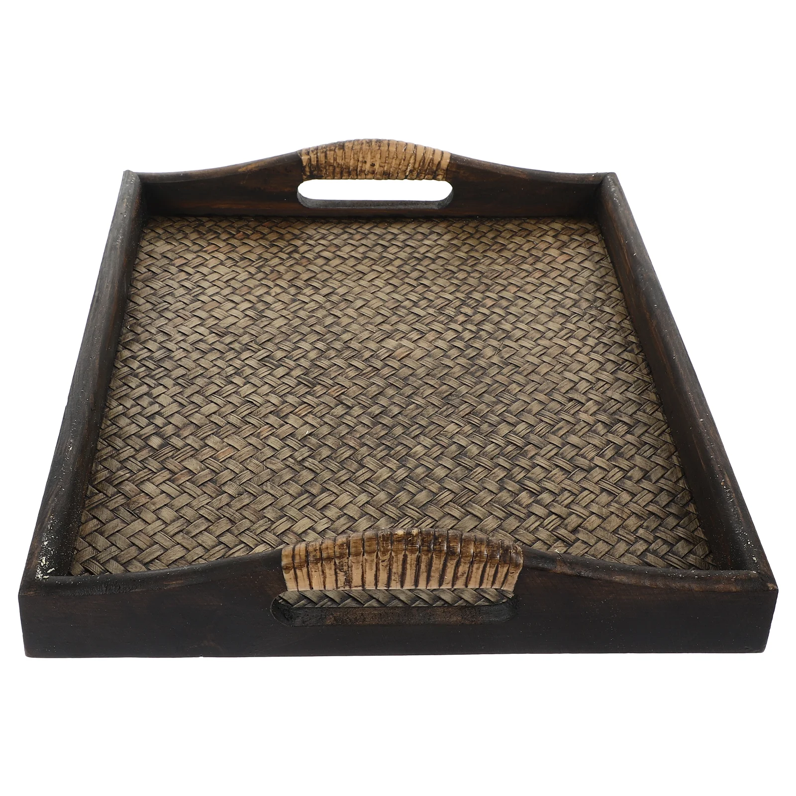 

Wooden Serving Tray Smooth Surface Exquisite Craftsmanship Home Restaurant Hotel Cafe Buffet Easy Clean Rectangular Tea Tray