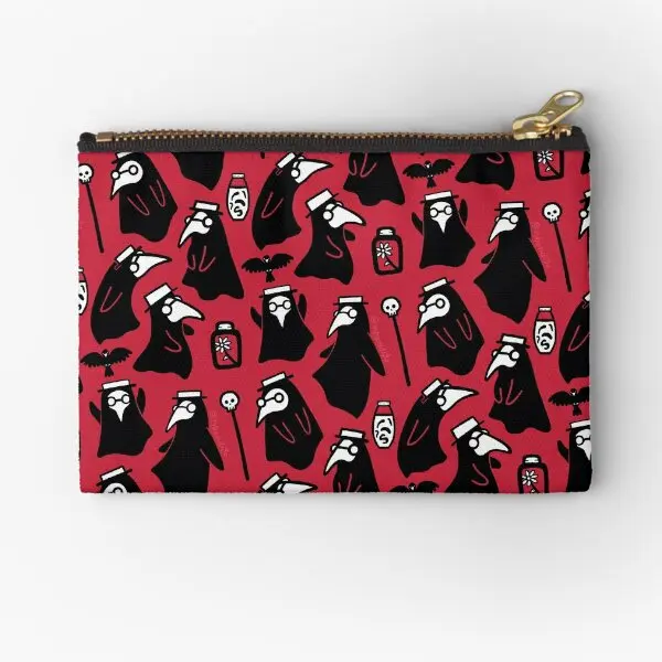 Plague Doctors  Zipper Pouches Underwear Women Cosmetic Bag Pocket Storage Socks Panties Pure Wallet Small Men Money Coin Key