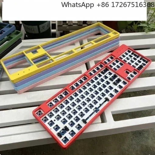 mechanical-keyboard-87-kit-104-key-rgb-shaft-base-hot-swappable-typec-keywire-separation-magnetic-upper-cover