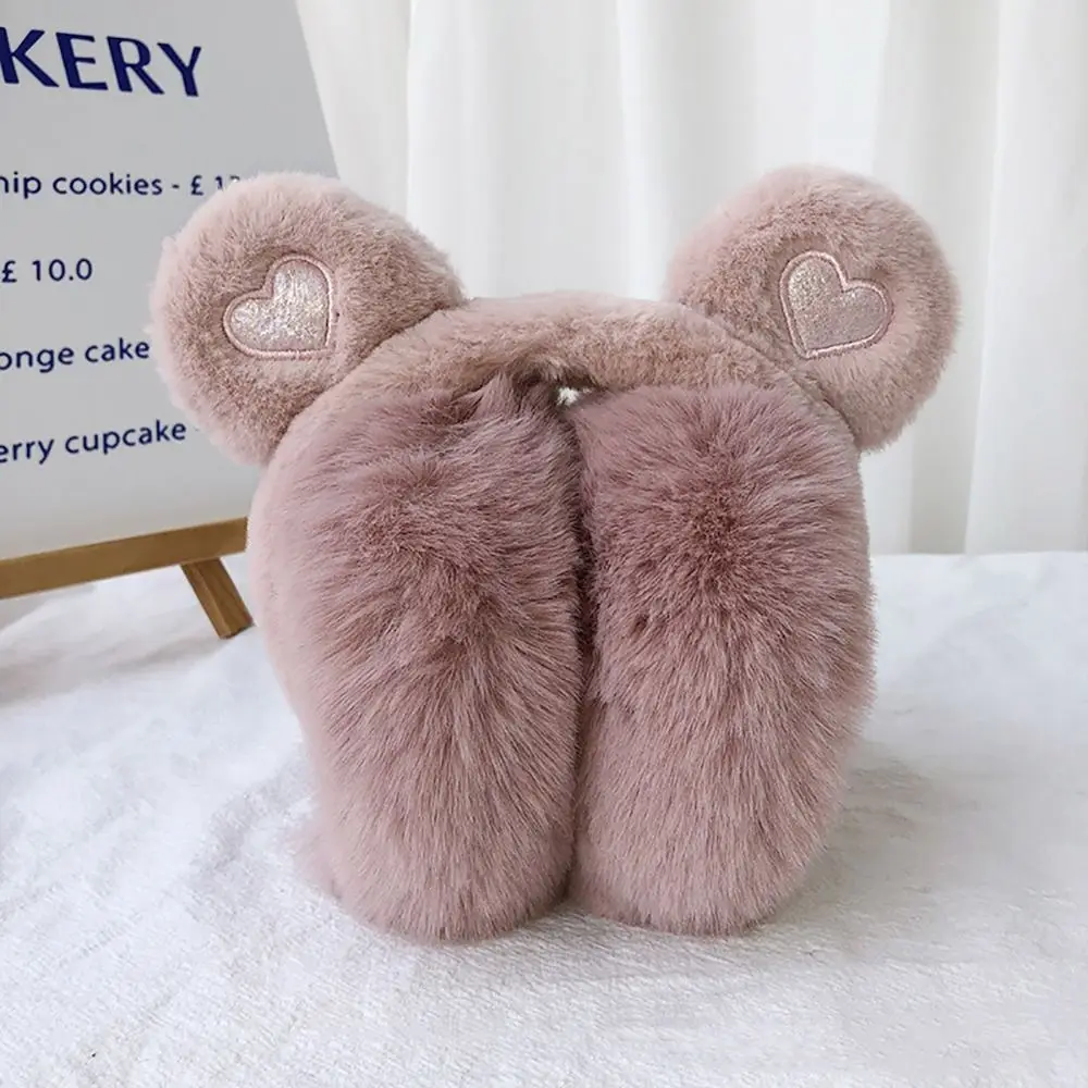 Cute Bear Ears Winter Warm Earmuffs Plush Thick Soft Earmuffs Protect Ears Warm Earmuffs For Children Adult