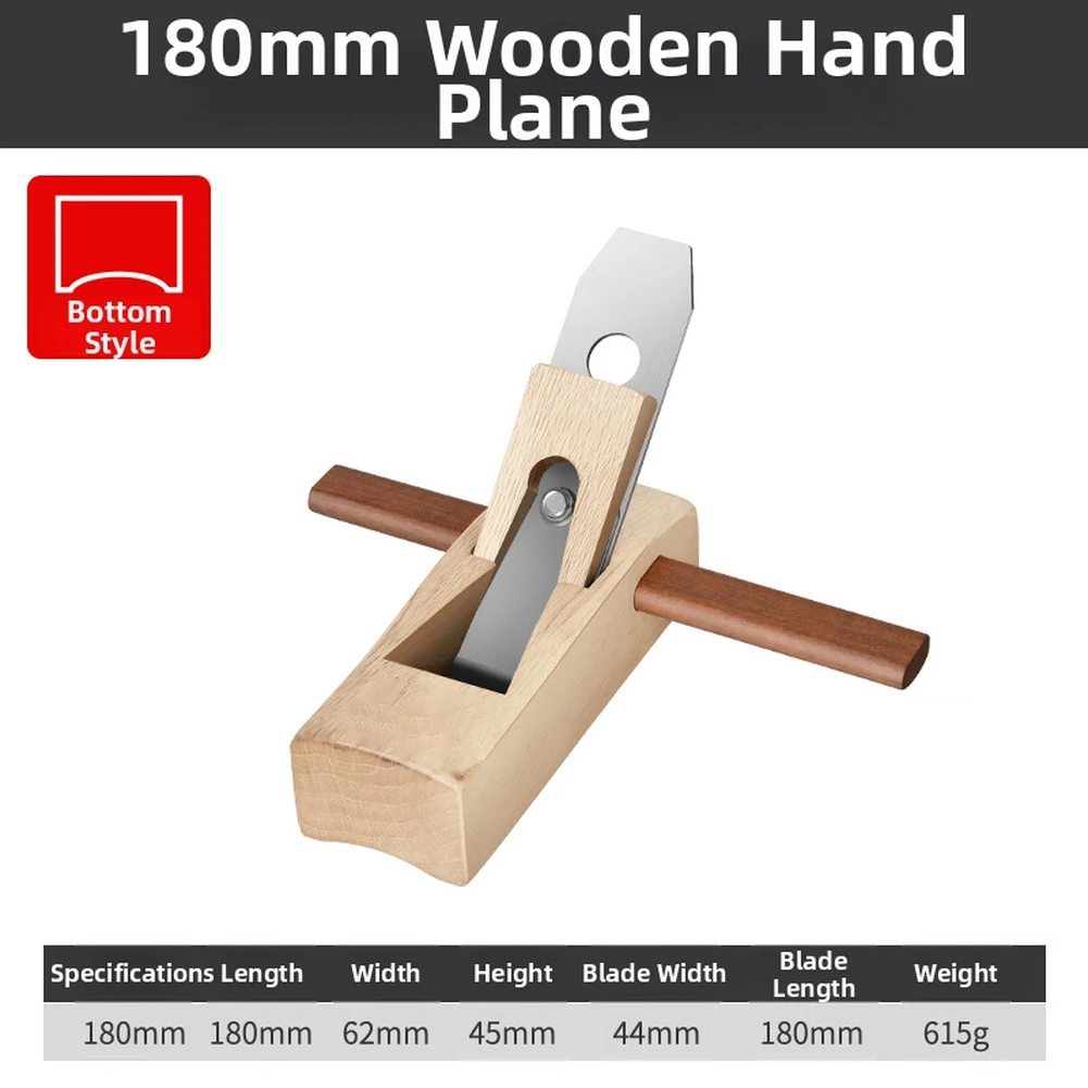 Oak-Made Concave Plane with Manganese Steel Blade for Accurate Edge Definition and Consistent Preparation Tasks