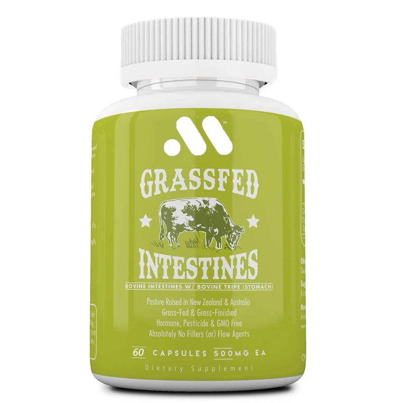 Grass fed beef gastrointestinal, supports acid reflux and intestinal health, intestinal and digestive health, 60 capsules