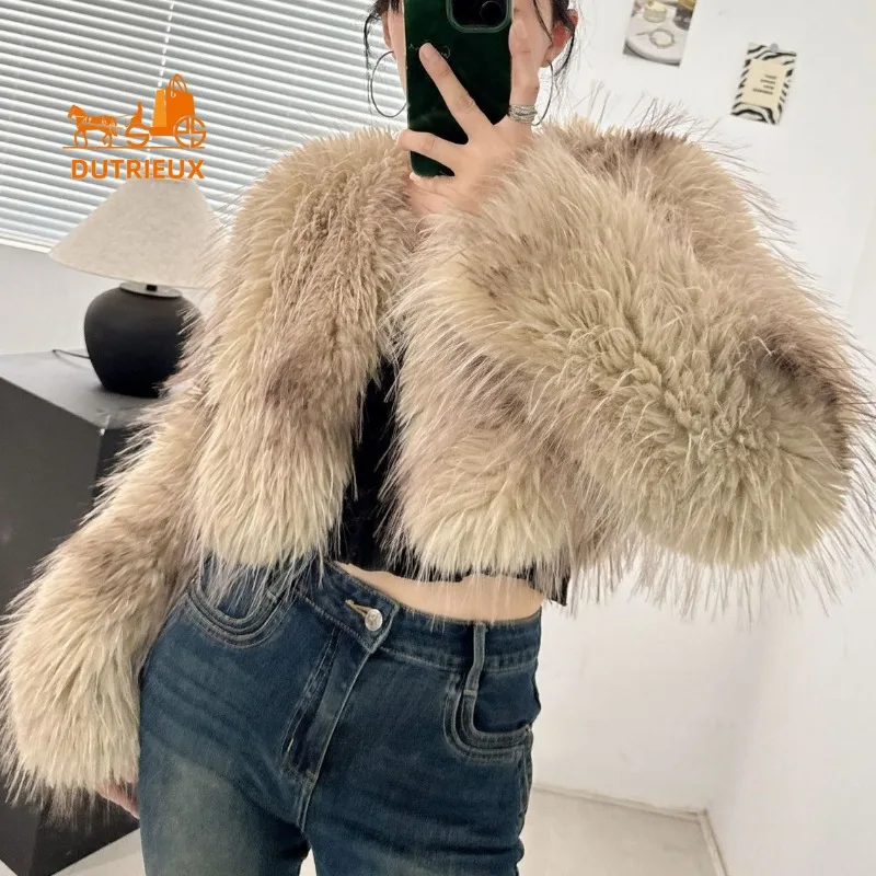 Autumn and Winter Women's Short Genuine Mink Fur Coat, 100% Real Mink Fur, Ski Travel Fashion Temperament Women's Fur Jacket