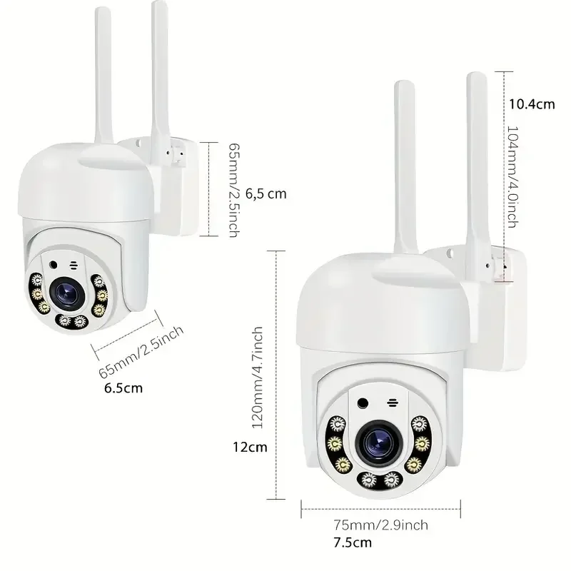3MP Outdoor Wifi PTZ Camera with Auto Tracking AI Detection Two-Way Audio And Color Night Vision Security Home Surveillance Cam