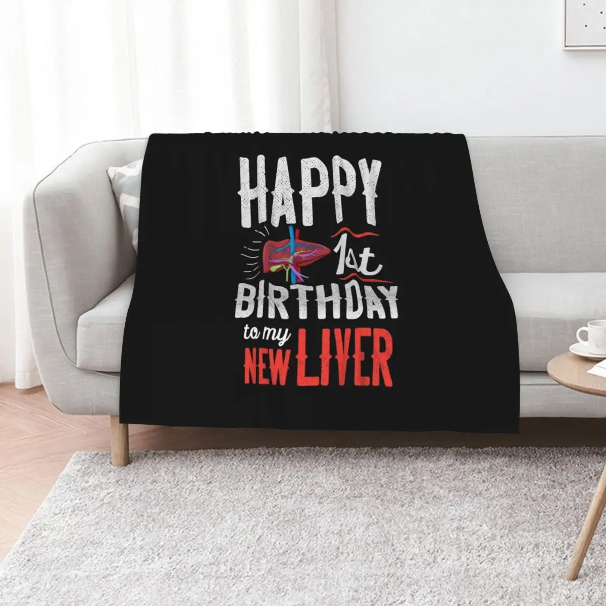 Liver Transplant Recipient Anniversary design 1st birthday Funny Throw Blanket Shaggy Baby Winter beds anime Blankets