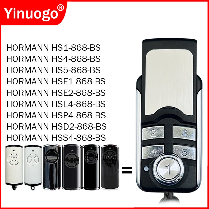 Hormann HSE HS HSS HSD HSP 1 2 4 5 868 BS 868MHz Remote Control Garage Door Command HORMANN BiSecur Remote Control