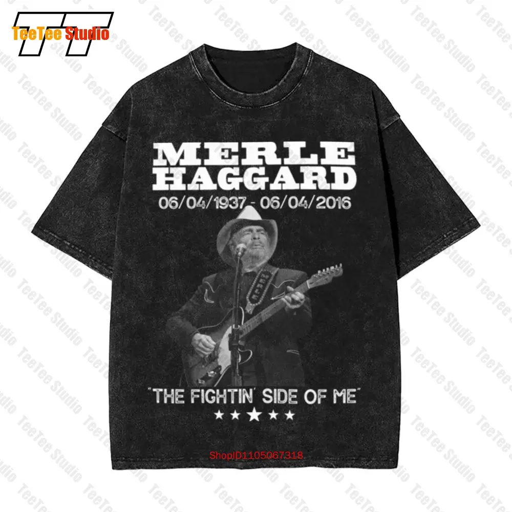 Merle Haggard The Fightin Side Of Me T-Shirt Vintage Oversize I2UE