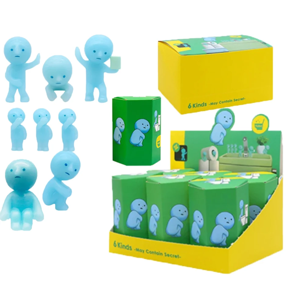 Boîte mystère de figurines d'action luminescentes vertes de plusieurs séries, décoration de bureau, modèle de jouet pour cadeau surprise