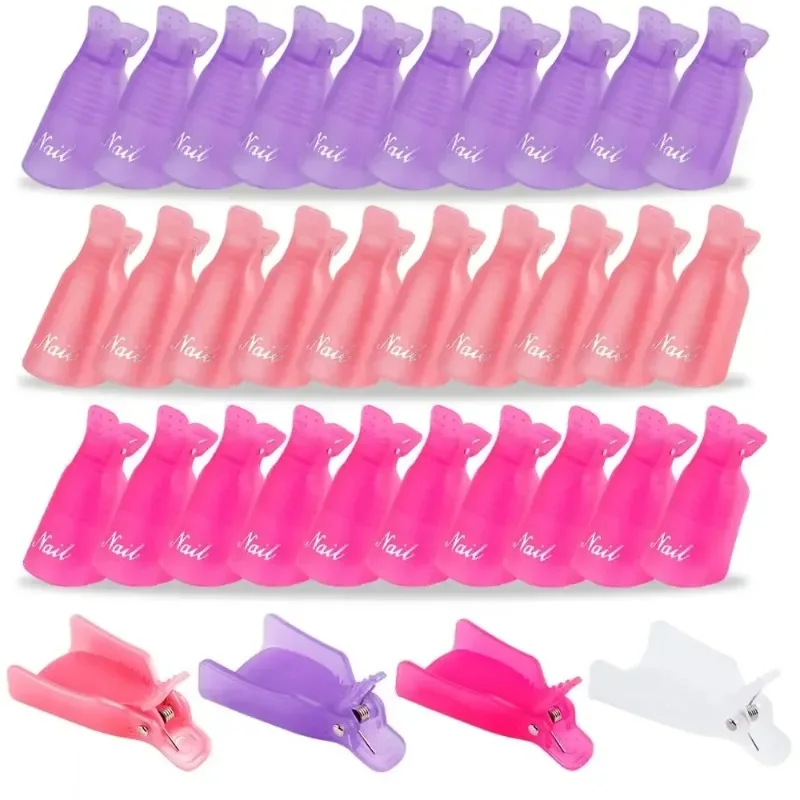 5/10pc Plastic Nail Art Soak Off Cap Clip UV Gel Polish Remover Wraps Nail Polish Remover Clips Nail Cleaner Degreaser Art Tools